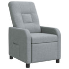 Relaxfauteuil lichtgrijs stof 66x95x100 cm