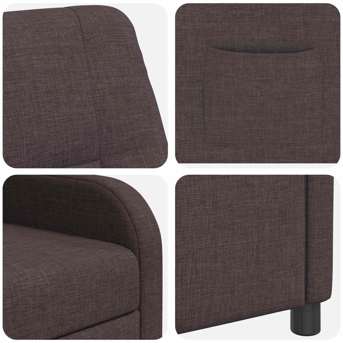 Relaxfauteuil Donkerbruin Stof