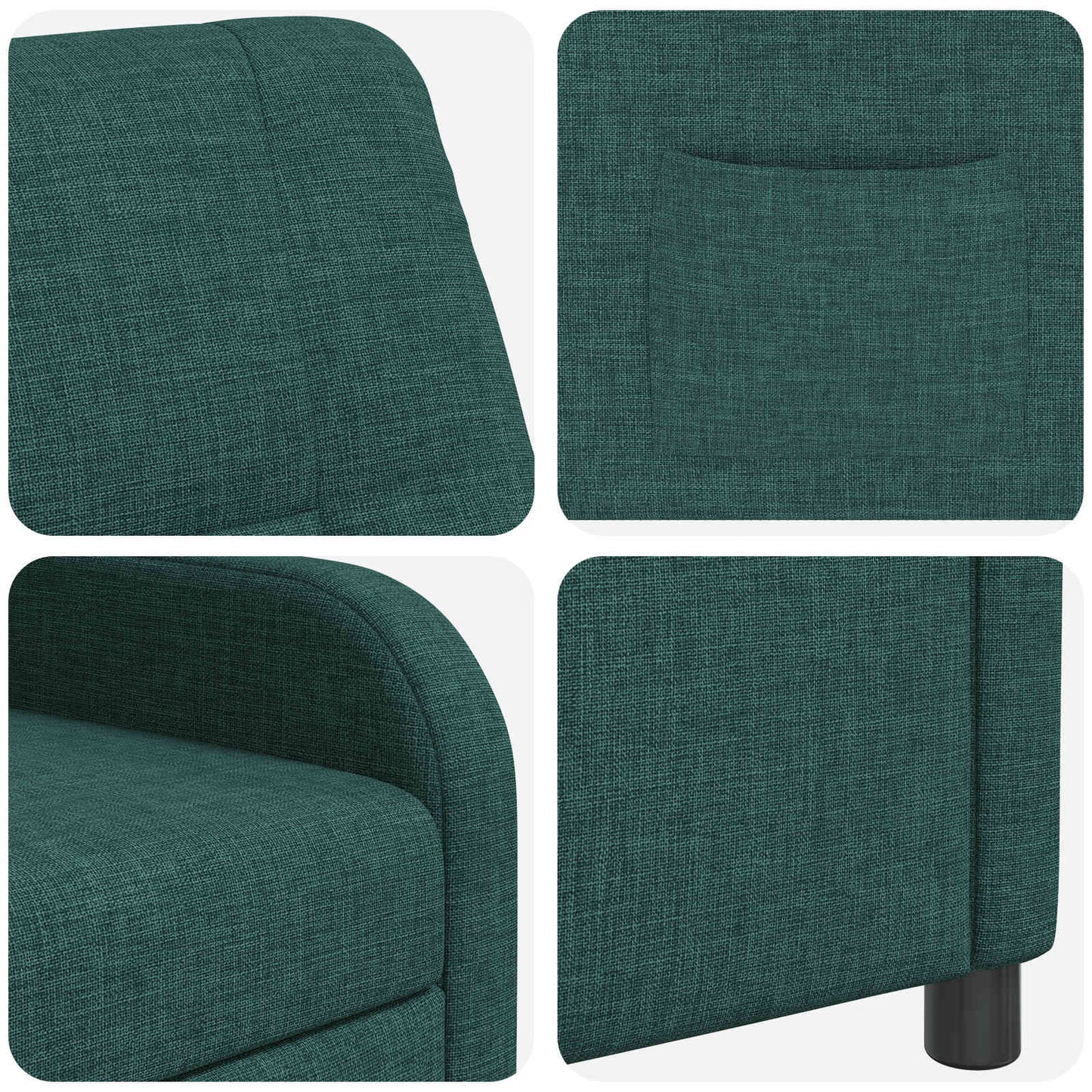 Relaxfauteuil Donkergroen Stof