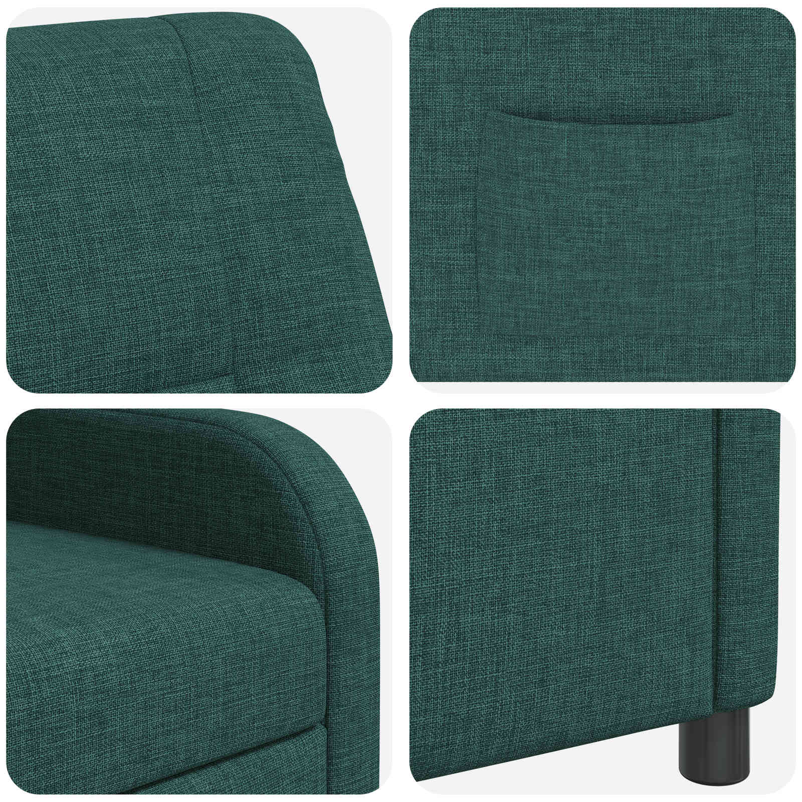 Relaxfauteuil Donkergroen Stof