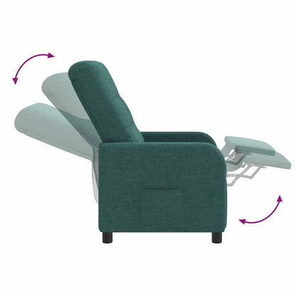 Relaxfauteuil Donkergroen Stof