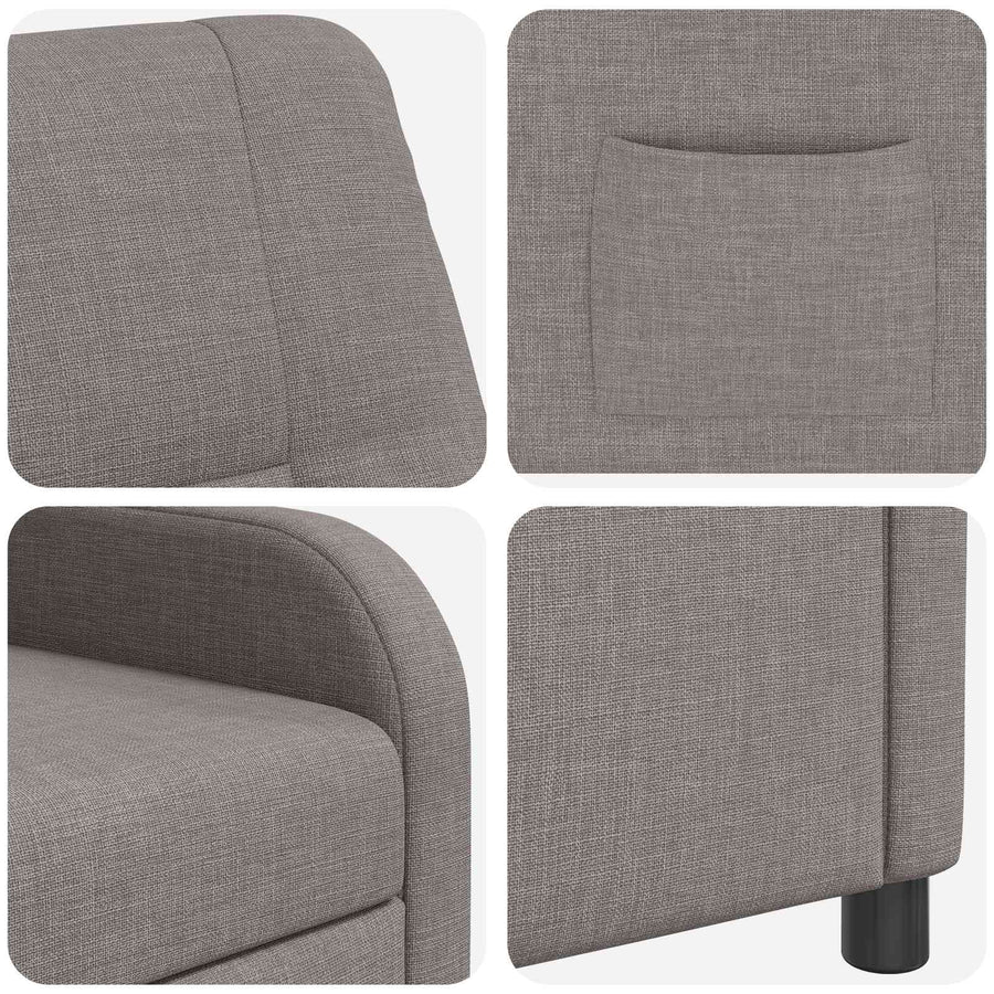 Relaxfauteuil Taupe Stof