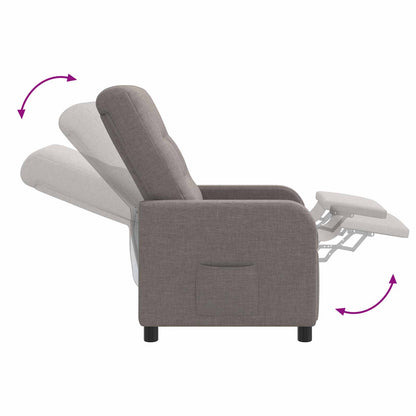 Relaxfauteuil Taupe Stof