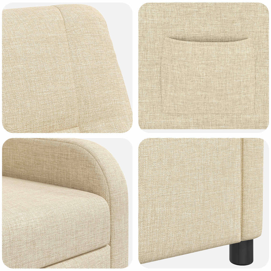 Relaxfauteuil Crèmekleurig Stof