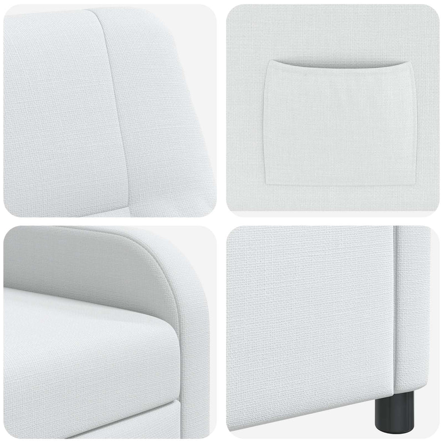 Relaxfauteuil Wit Stof