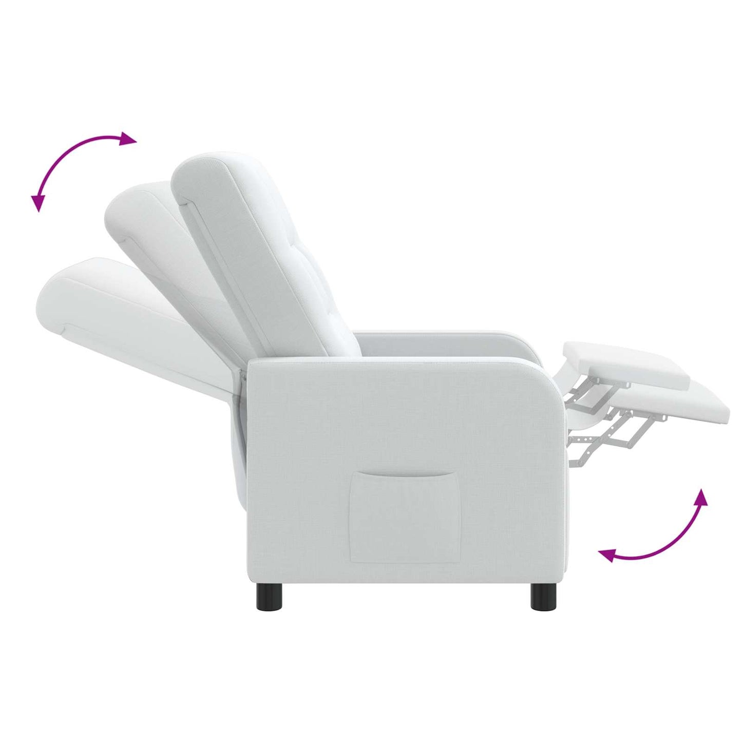 Relaxfauteuil Wit Stof