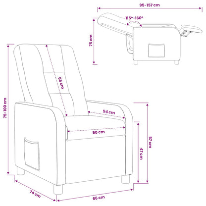 Relaxfauteuil Wit Stof