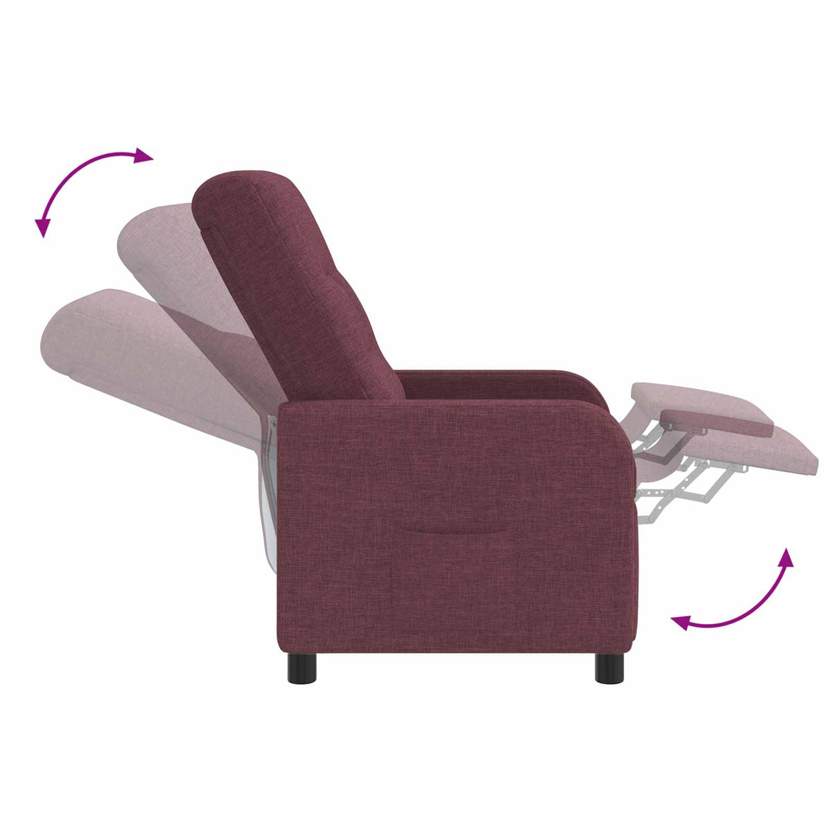 Relaxfauteuil Paars Stof