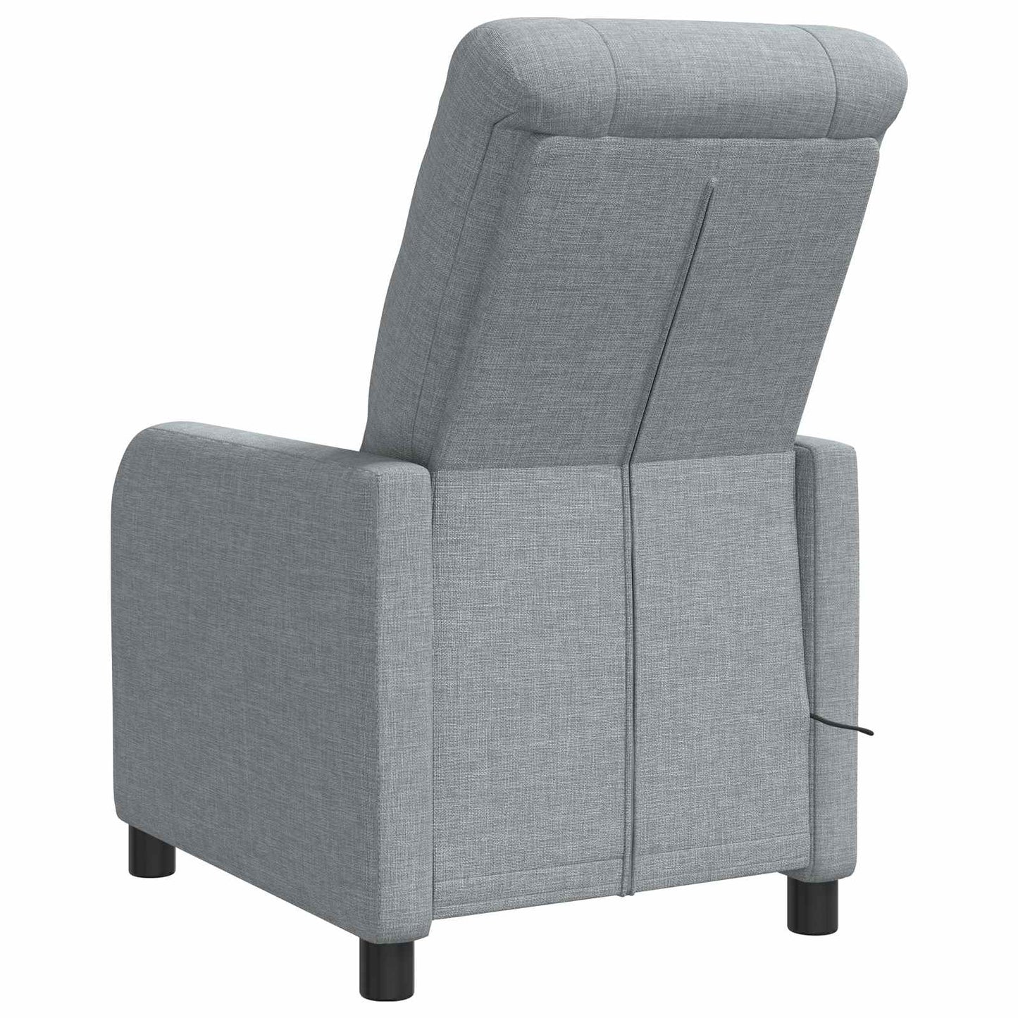Massage Recliner Lichtgrijs Stof