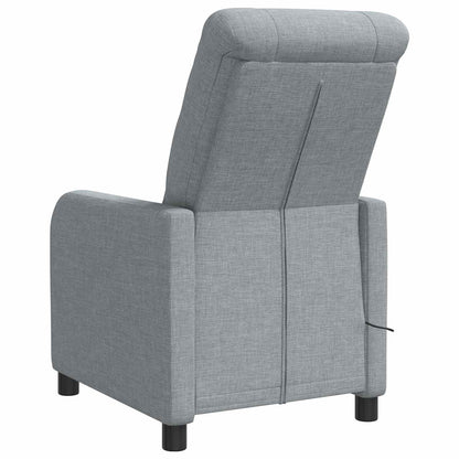 Massage Recliner Lichtgrijs Stof