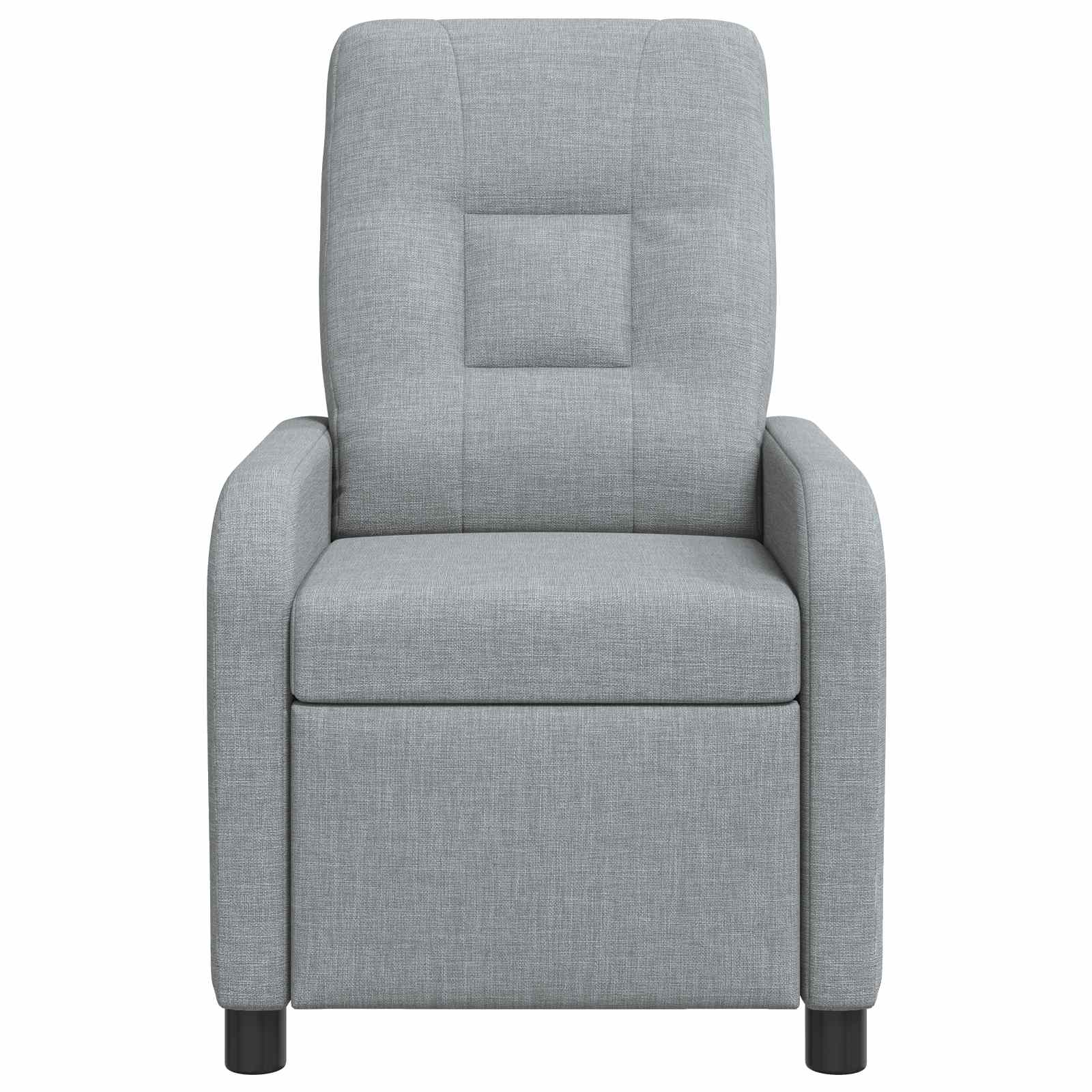 Massage Recliner Lichtgrijs Stof