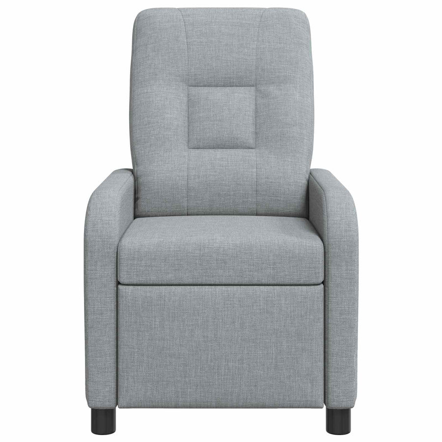 Massage Recliner Lichtgrijs Stof