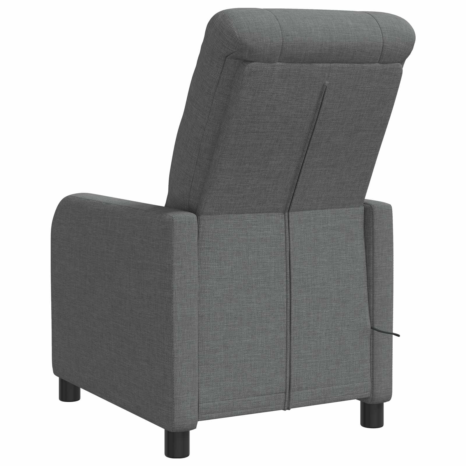 Massage Recliner Donkergrijs Stof