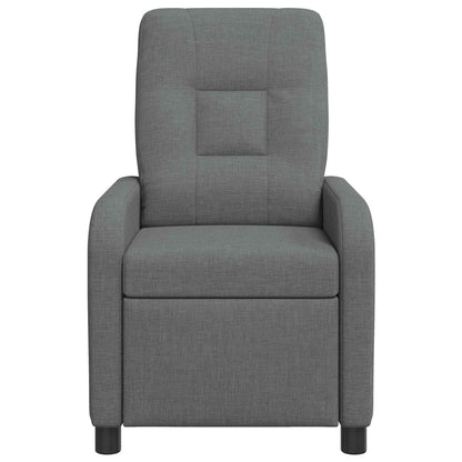 Massage Recliner Donkergrijs Stof