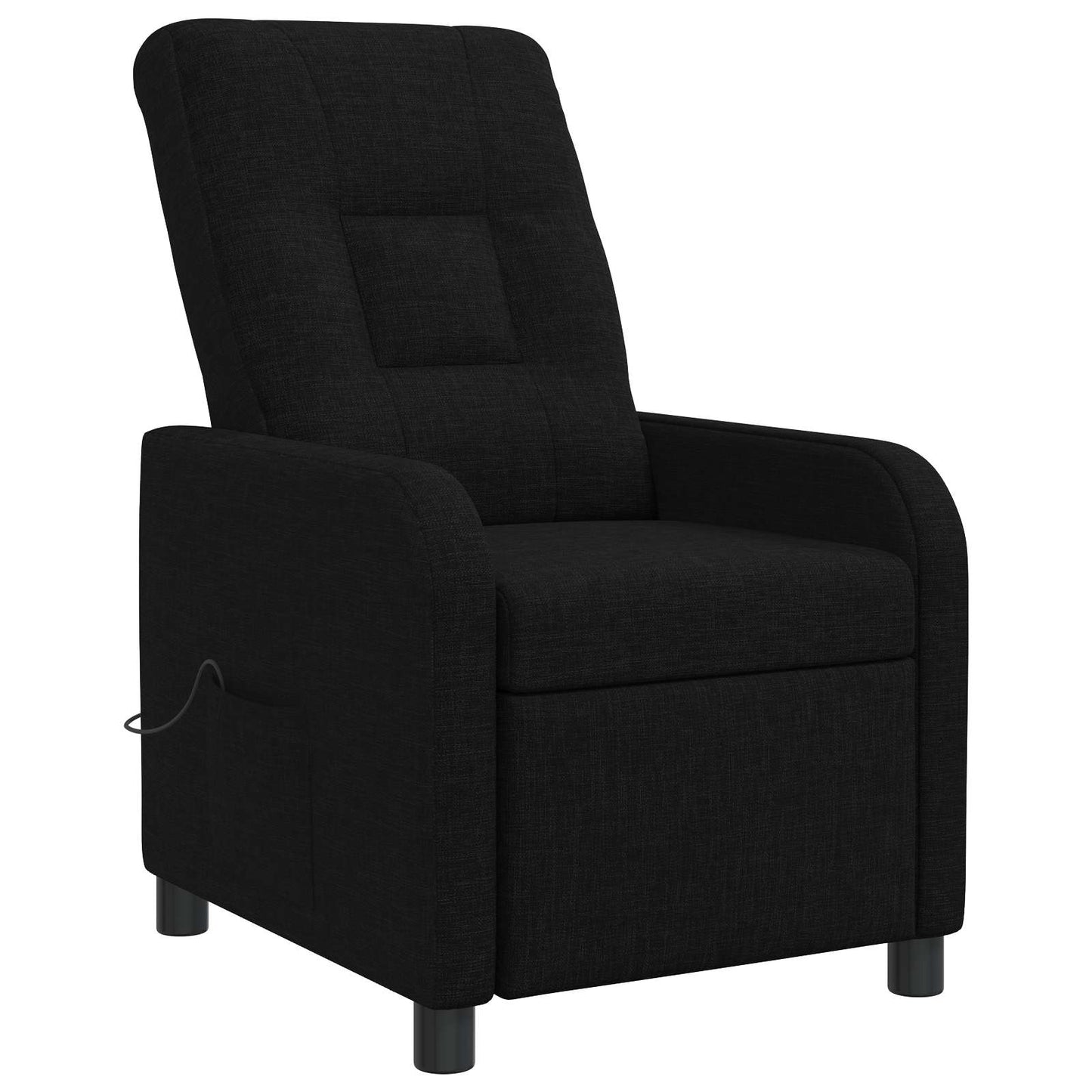 Massage Recliner Zwart Stof