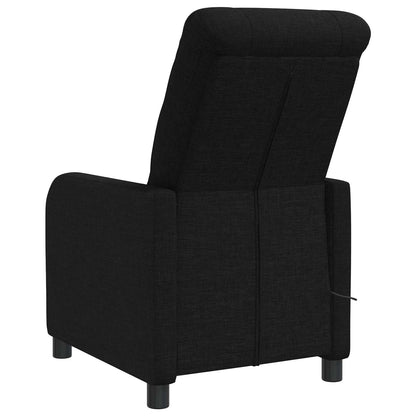 Massage Recliner Zwart Stof