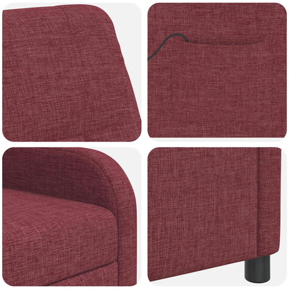 Massage Recliner Wijnrood Stof