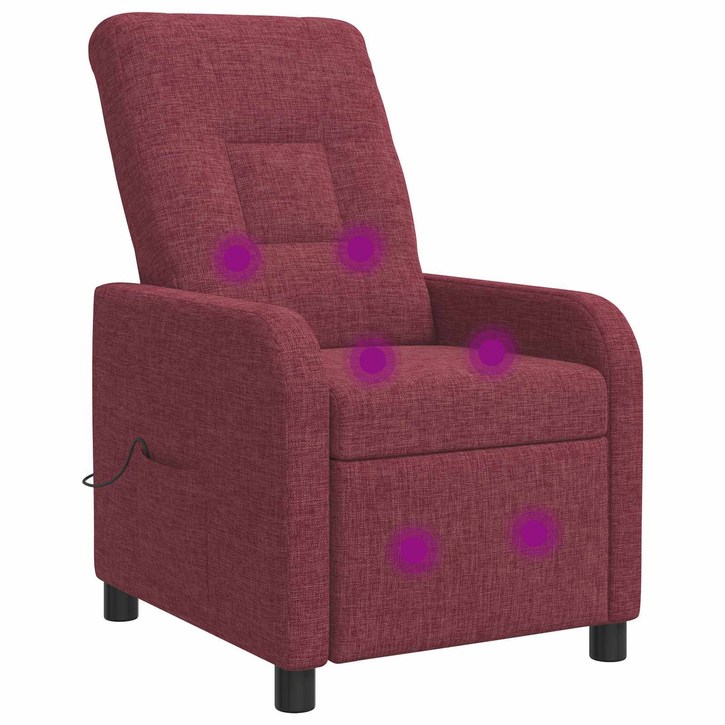 Massage Recliner Wijnrood Stof