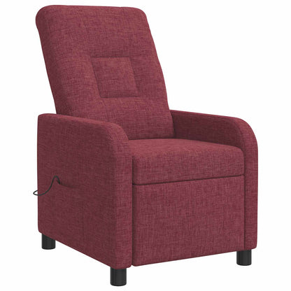 Massage Recliner Wijnrood Stof
