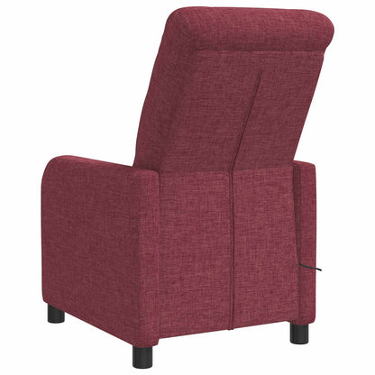 Massage Recliner Wijnrood Stof
