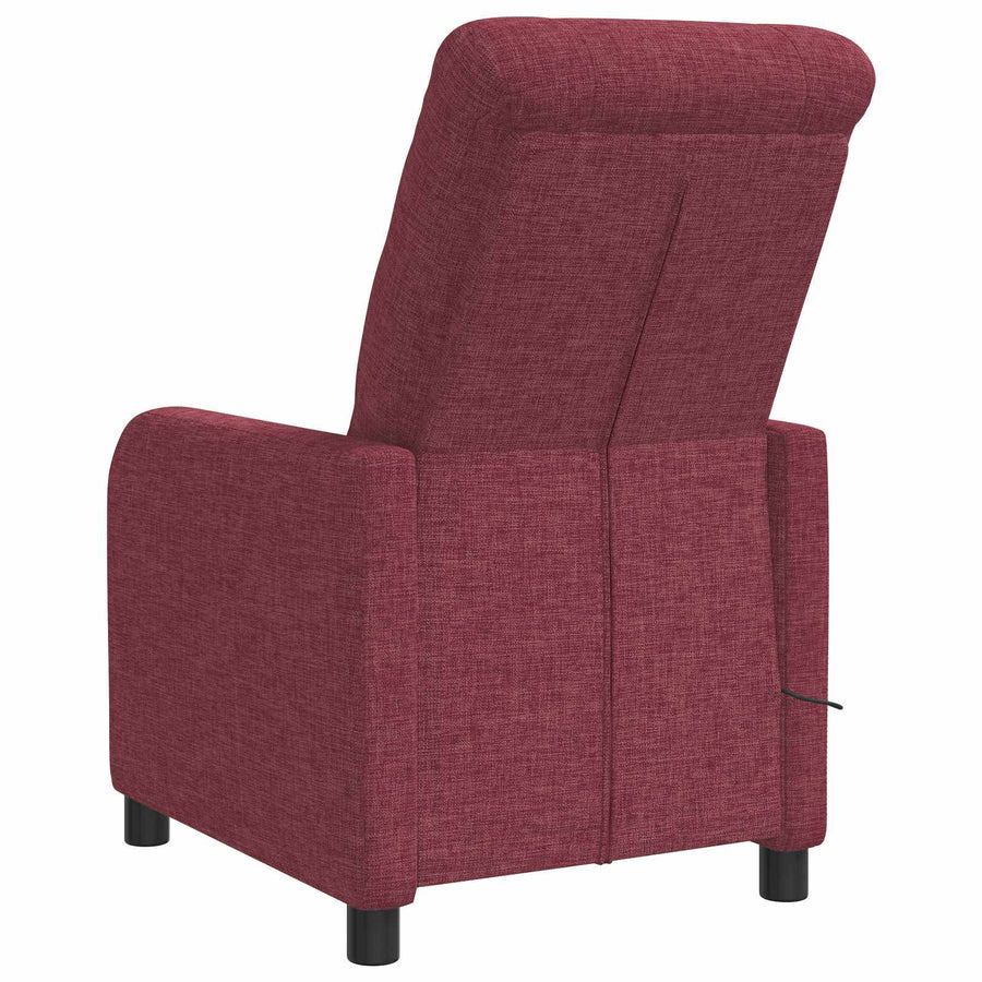Massage Recliner Wijnrood Stof