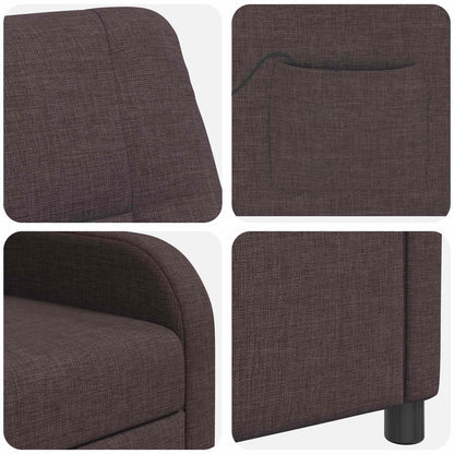 Massage Recliner Donkerbruin Stof
