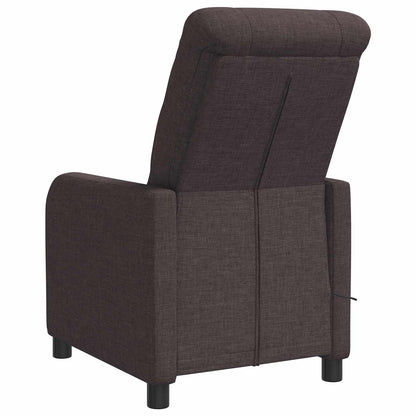 Massage Recliner Donkerbruin Stof