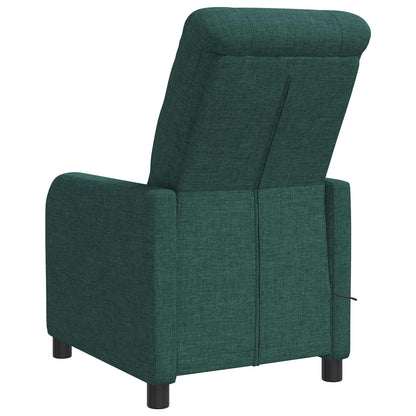 Massage Recliner Donkergroen Stof