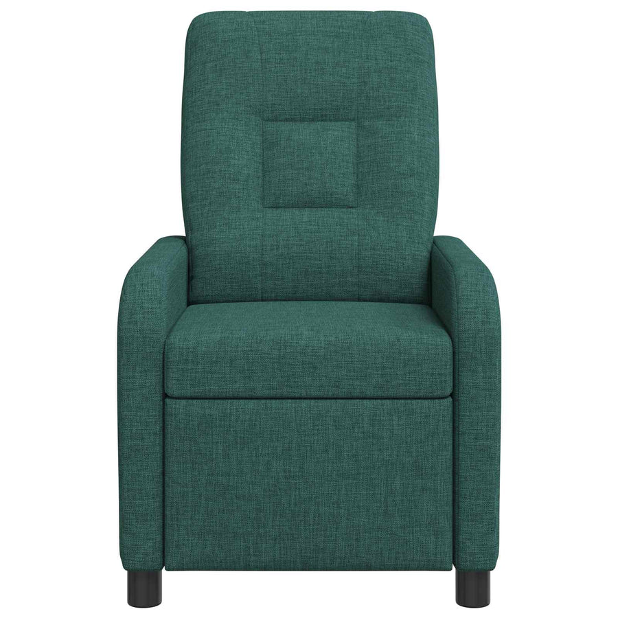 Massage Recliner Donkergroen Stof