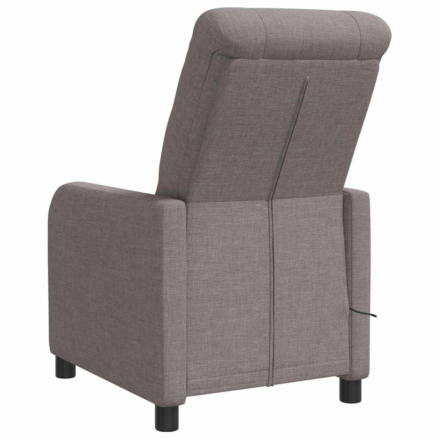 Massage Recliner Taupe Stof