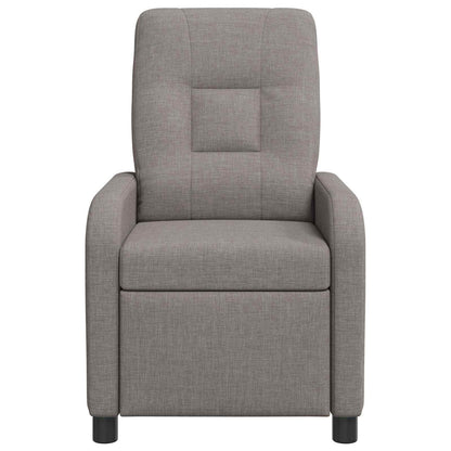 Massage Recliner Taupe Stof