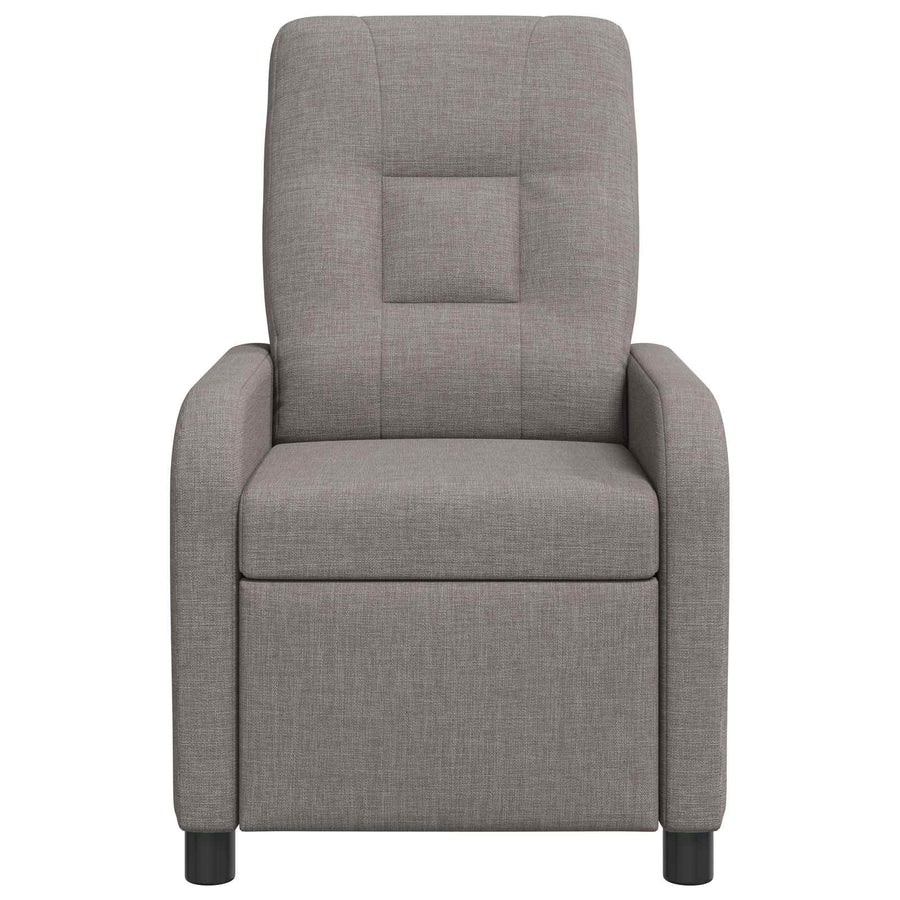 Massage Recliner Taupe Stof