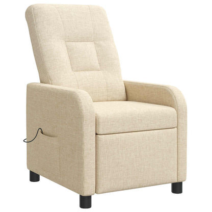 Massage Recliner Crèmekleurig Stof