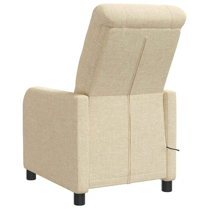 Massage Recliner Crèmekleurig Stof