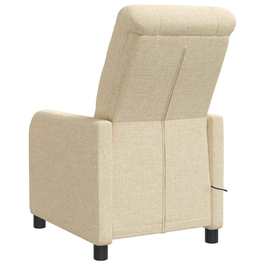 Massage Recliner Crèmekleurig Stof