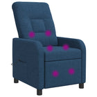 Massage Recliner Blauw Stof