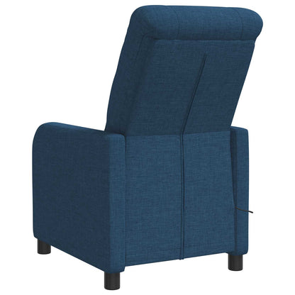 Massage Recliner Blauw Stof