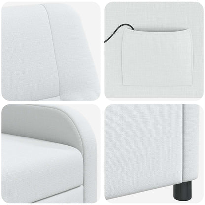 Massage Recliner Wit Stof