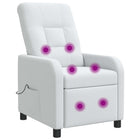Massage Recliner Wit Stof