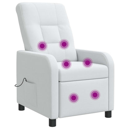Massage Recliner Wit Stof