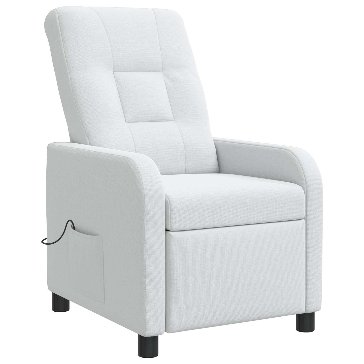 Massage Recliner Wit Stof