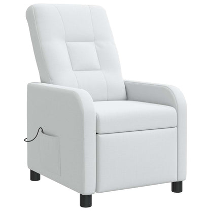 Massage Recliner Wit Stof