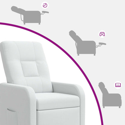 Massage Recliner Wit Stof