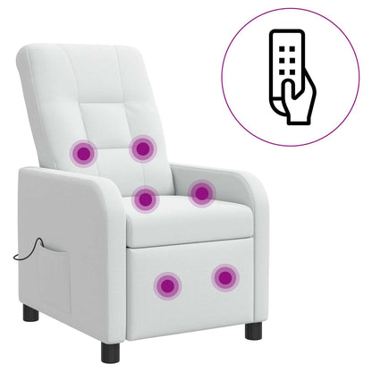 Massage Recliner Wit Stof