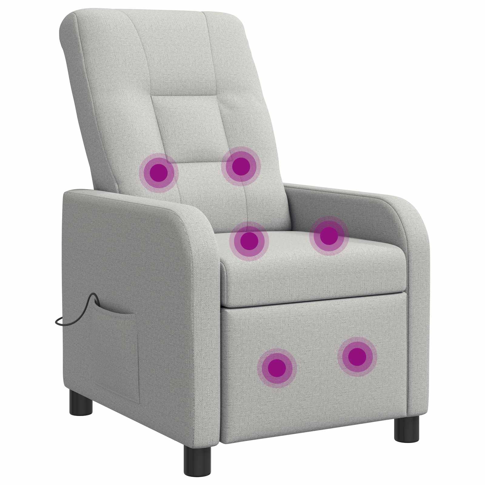 Massage Recliner Wolkengrijs Stof Wolkengrijze stof