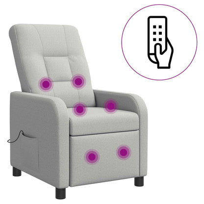 Massage Recliner Wolkengrijs Stof Wolkengrijze stof