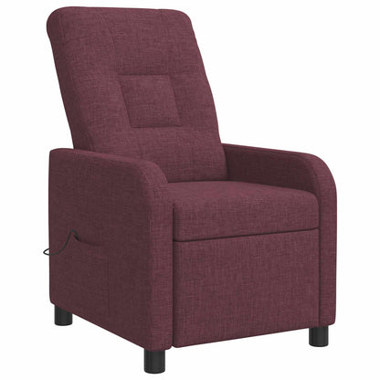 Massage Recliner Paars Stof