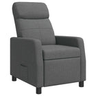 Relaxfauteuil donkergrijs stof 66x95x100 cm