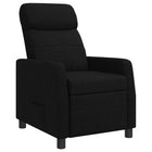 Relaxfauteuil zwart stof 66x95x100 cm