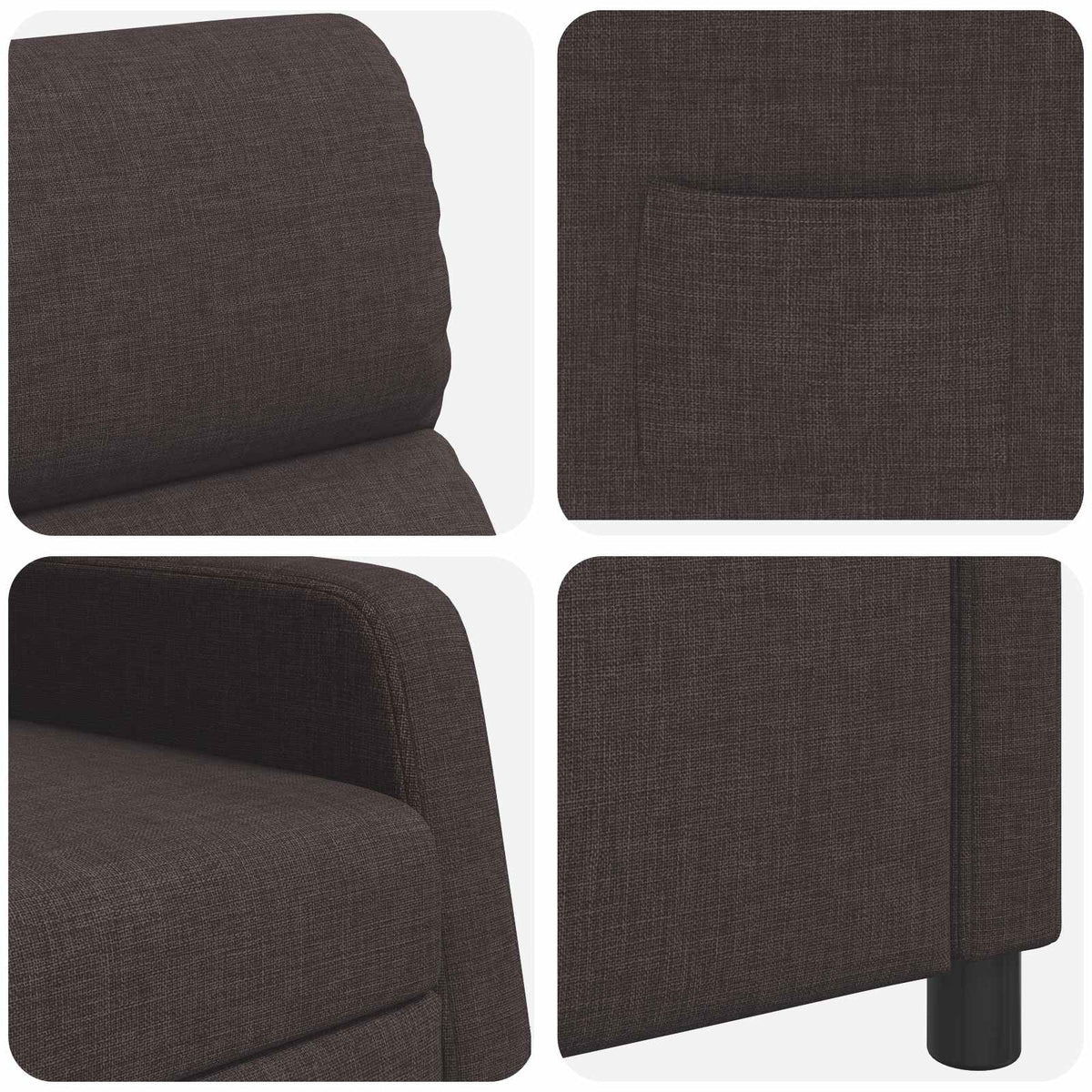Relaxfauteuil Donkerbruin Stof